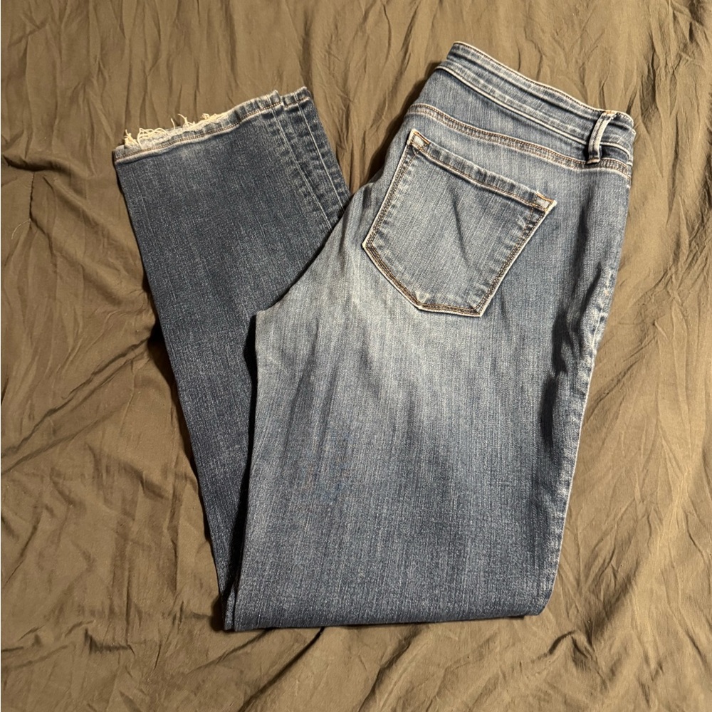 LOFT Women's Straight Leg Jeans in Classic Blue